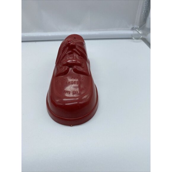 Poll Parrot Shoes Red Plastic Advertising Shoe Bank Vintage Lot of 2 Two - Picture 9 of 13